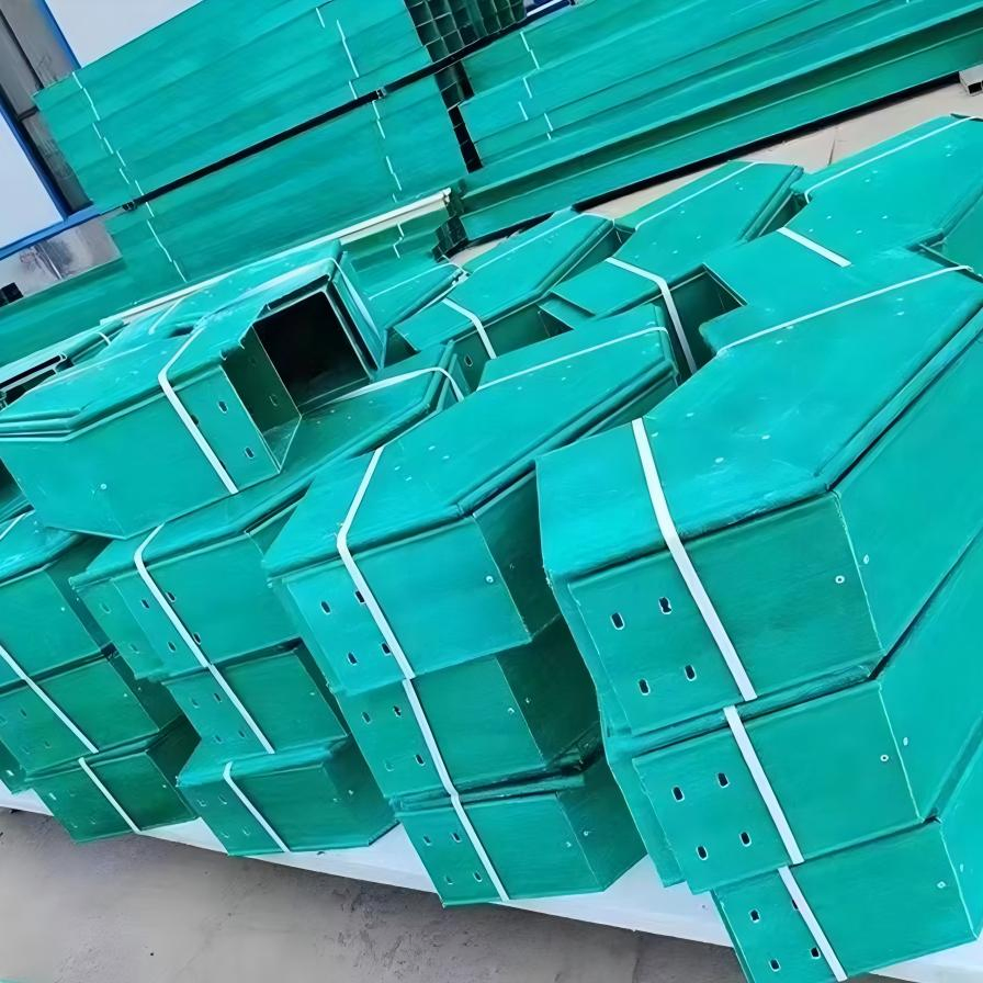 High Strength Fiberglass Composite FRP Gfrp Ladder Cable Tray Trunking for Sewage Treatment Plants