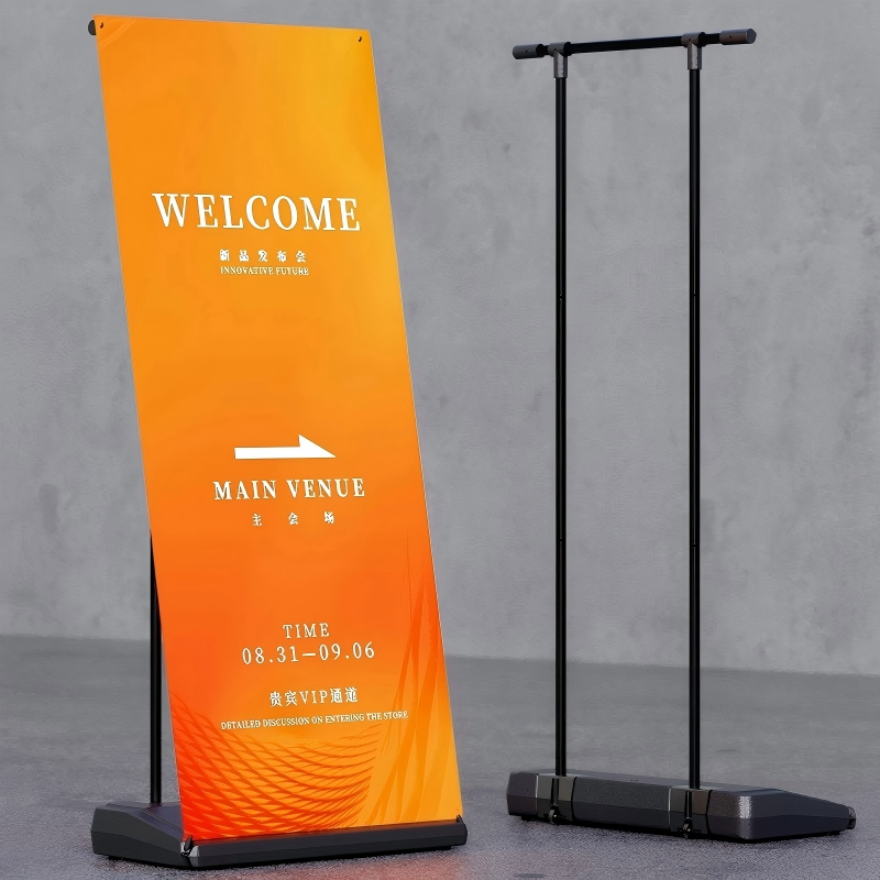 Customizable Outdoor Windproof Screen X Banner Roll up Stand