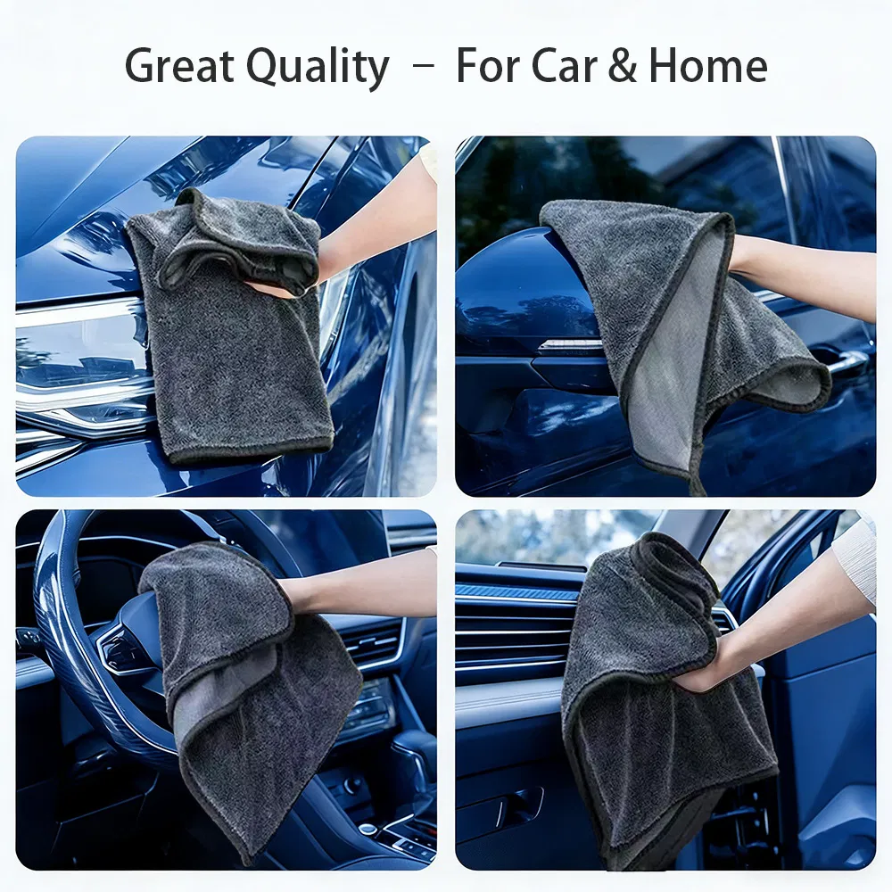 Premium Dark Grey Car Detailing Towel - Ultra Absorbent Microfiber Kitchen Ware