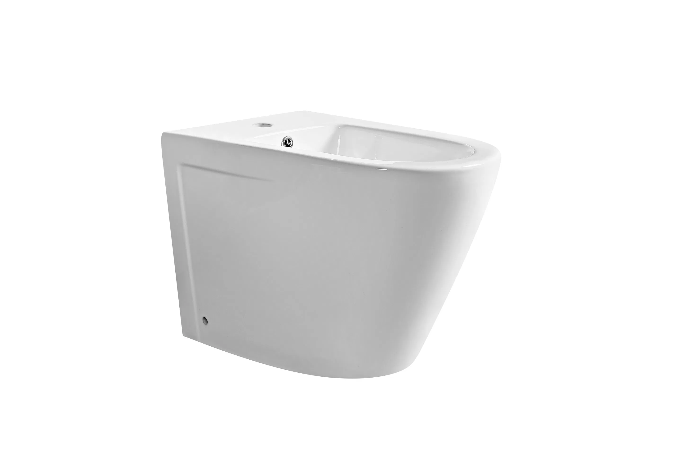 Elongated Style White Glazed Floor Mounted Floor Bathroom Standing Bidet