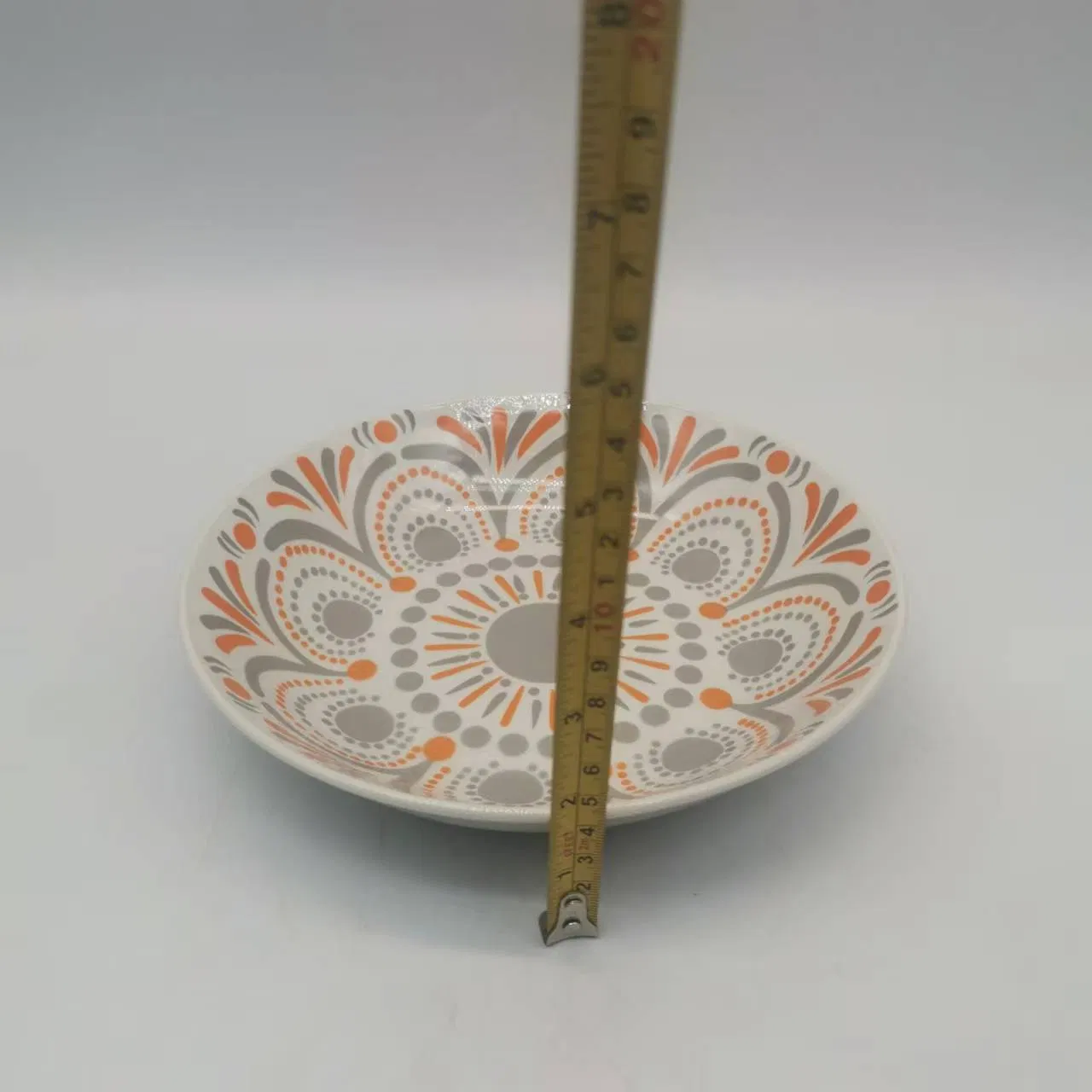8"Coup Moon Soup Plate Stamp Decal Ceramic Porcelain Tableware