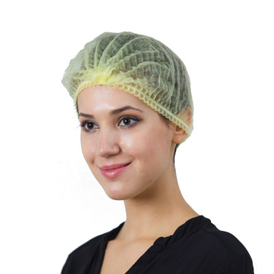 Wholesale Disposable Non-Woven Pleated Strip Mob Cap 100PCS/Bag