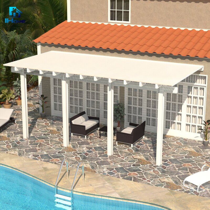 Outdoor Gazebo Garden Pergola Aluminium Retractable Pergola Roof System