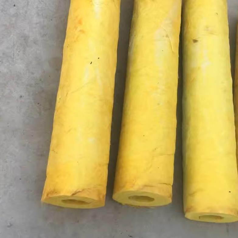 40-200 Kg/M³ Glass Wool Insulation Tube/Sleeves Fiberglass Thermal Pipes for Pipelines, HVAC