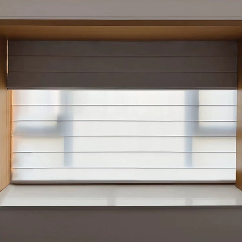 Modern Style Roman Shades for Windows Wireless Remote Motorized