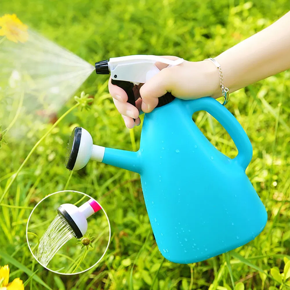 Best Seller Mini 1.2L Multifunctional Watering Can with Spray Head Plastic Pressure Watering Pot/Kettle for Houseplants