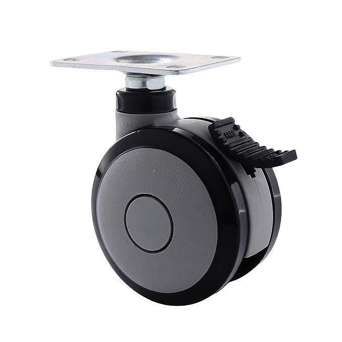 T Series All Brake Twin Wheel Caster for Medicine Cabinet, Nursing Car, Therapeutic Apparatus and Equipment, Analytical Instruments and Analysis Monitor