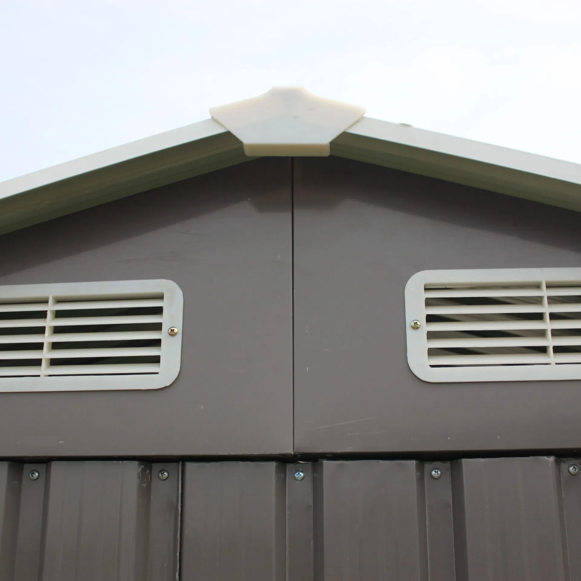 Outdoor Storage Shed, Waterproof Lockable Door Metal Tool Shed