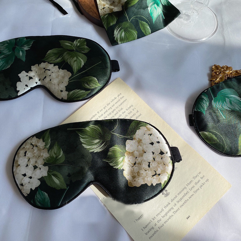 Digital Print 16mm/19mm/22mm Soft Mulberry Silk Eye Mask