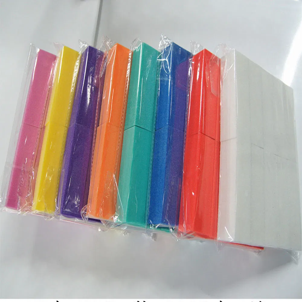 High Quality Nail Art Tool 4-Side Nail File Buffer Nail Sanding Sponge