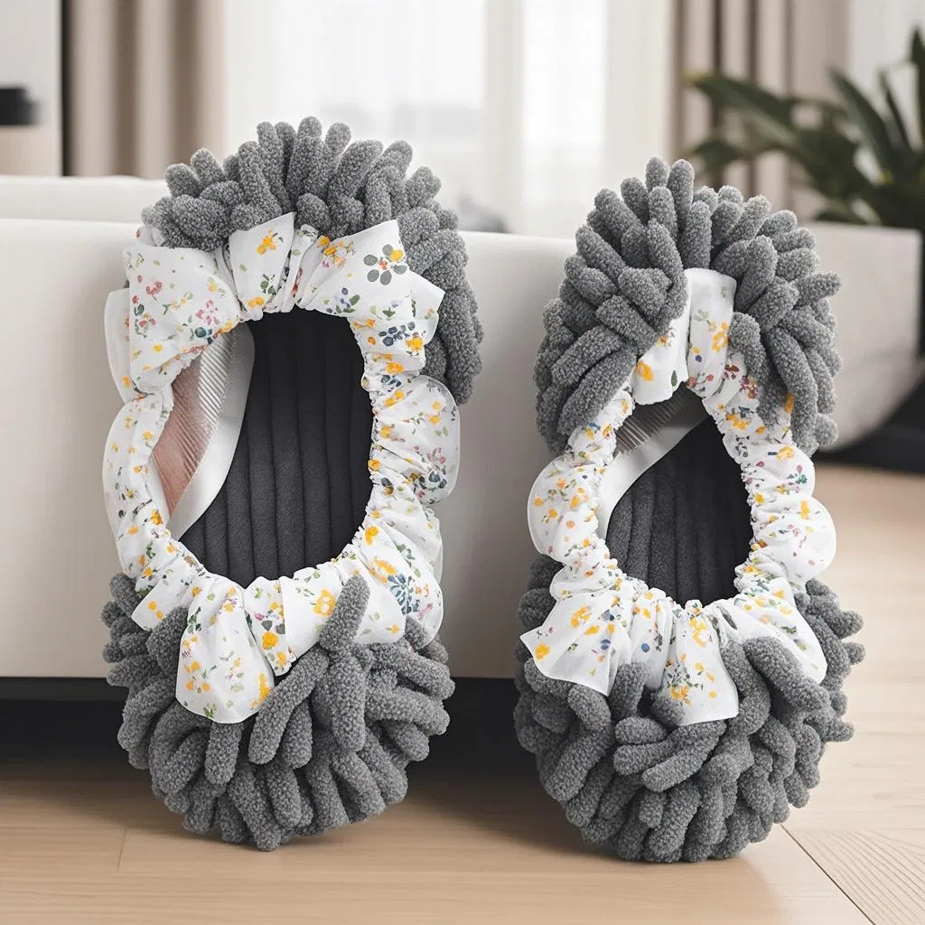 Multi-Function Chenille House Mop Slippers Floor Cleaning Tools Shoe Cover Soft Dry Wet Washable Reusable Microfiber Foot Socks