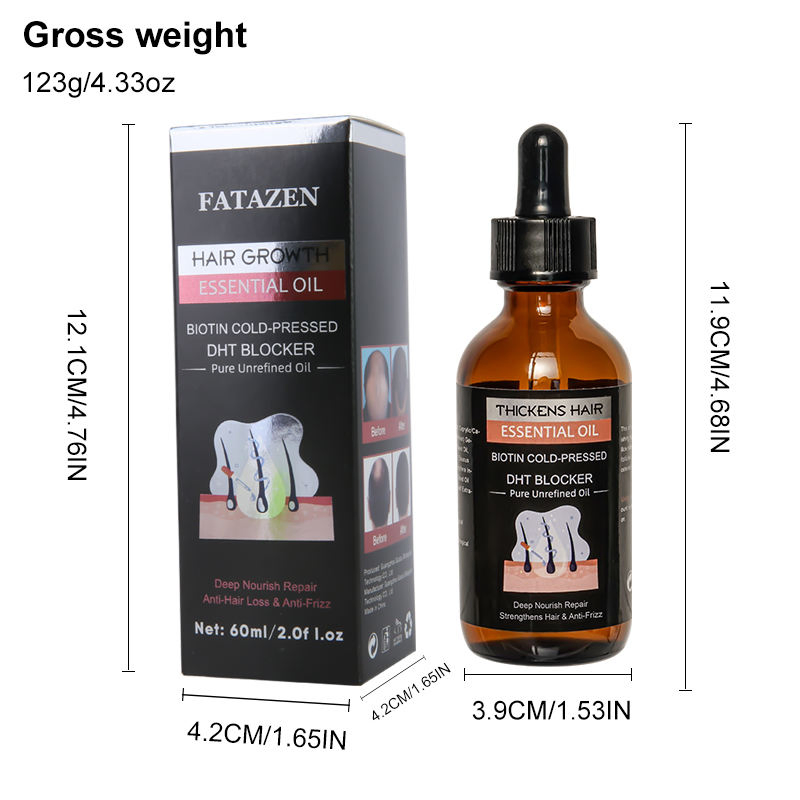 Fatazen Hair Growth Serum Oil Biotin Regrowth Treatment for Scalp Hair Loss Thinning Hair Growth Serum for Men Women