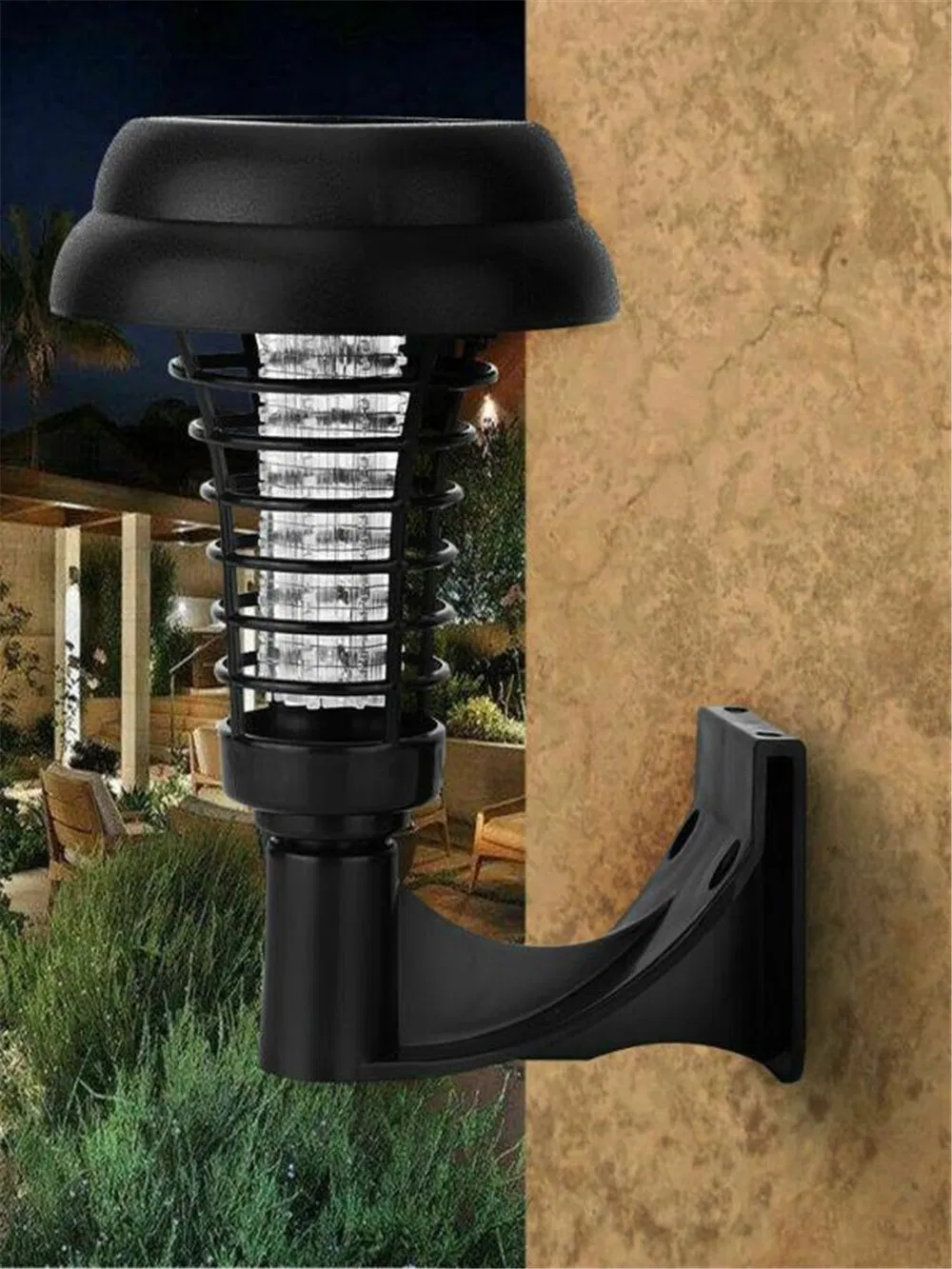 LED/UV Radiation Outdoor Stake Landscape Fixture Solar Powered Light, Mosquito and Insect Bug Zapper for Gardens, Pathways, and Patios
