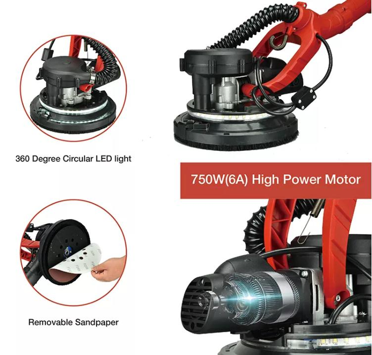 New Design Light Weight Flexible Dual Suction Electric Drywall Sander (DWS2300D)
