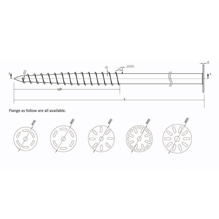 Galvanized Steel Solar Anchor Foundation Wooden House Ground Pile Screw