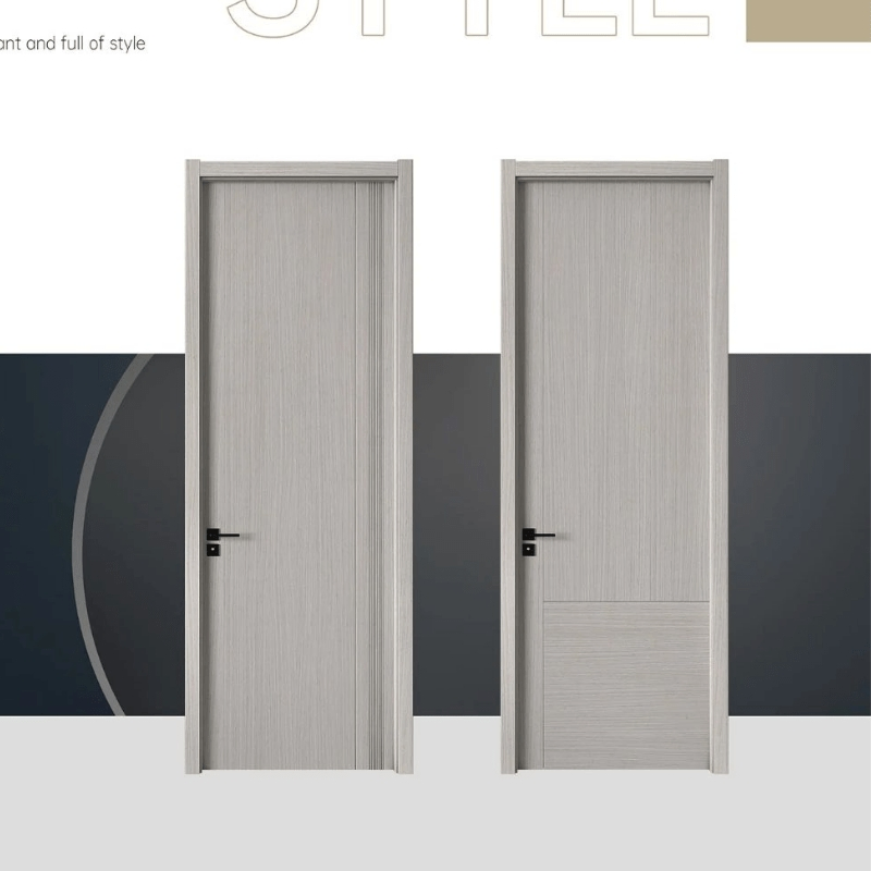 Factory Wholesale Price Modern Home Hotel Interior Room Door Wood Plastic Composite Door