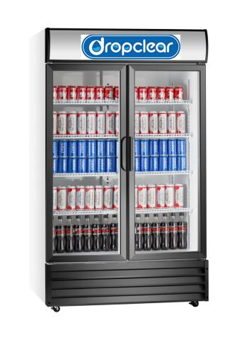 Super Market Double Glass Door up Right Show Case Display Cooler