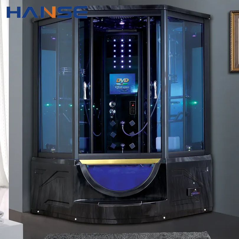 Complete Large One Set Glass Closed Corner for Bathroom FM Radio Steam Whirlpool Shower Room Hydro Massage Shower Cabin