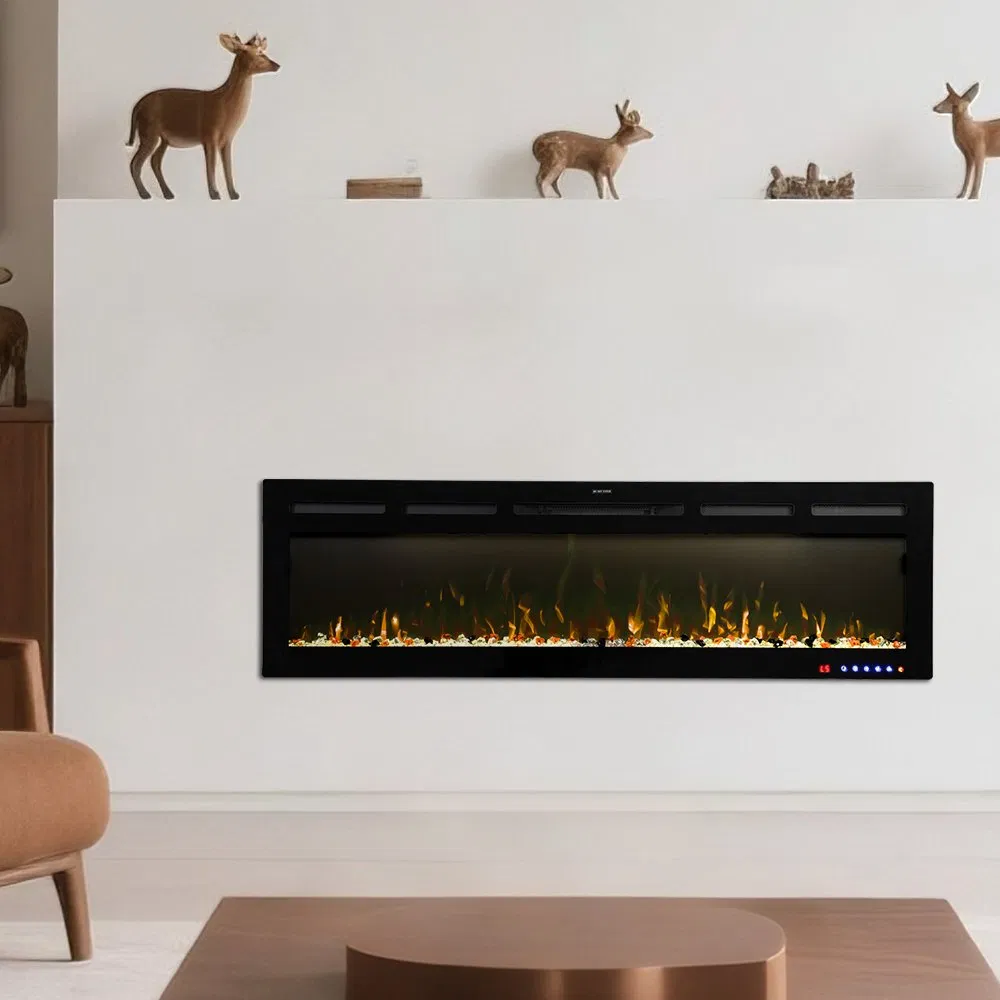 Quality Assurance Smart Electric Fireplace with APP Control Compatible for Commercial