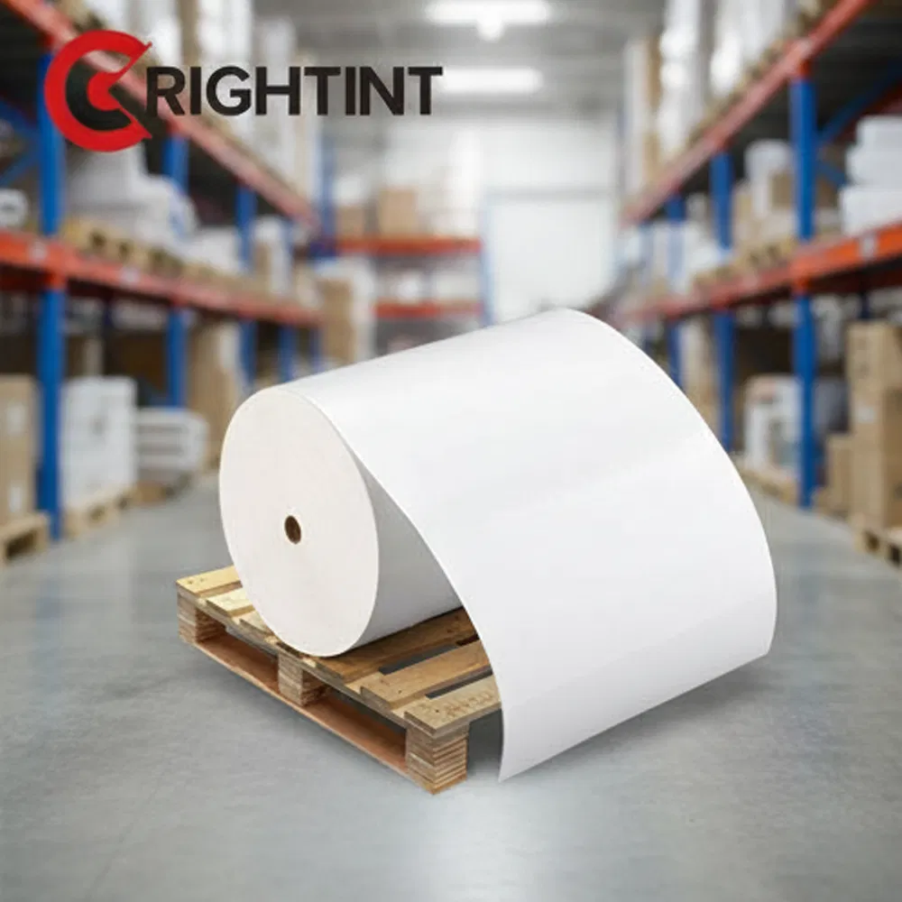 Manufacture label material for Europe adhesive paper flexographic jumbo roll labelstock