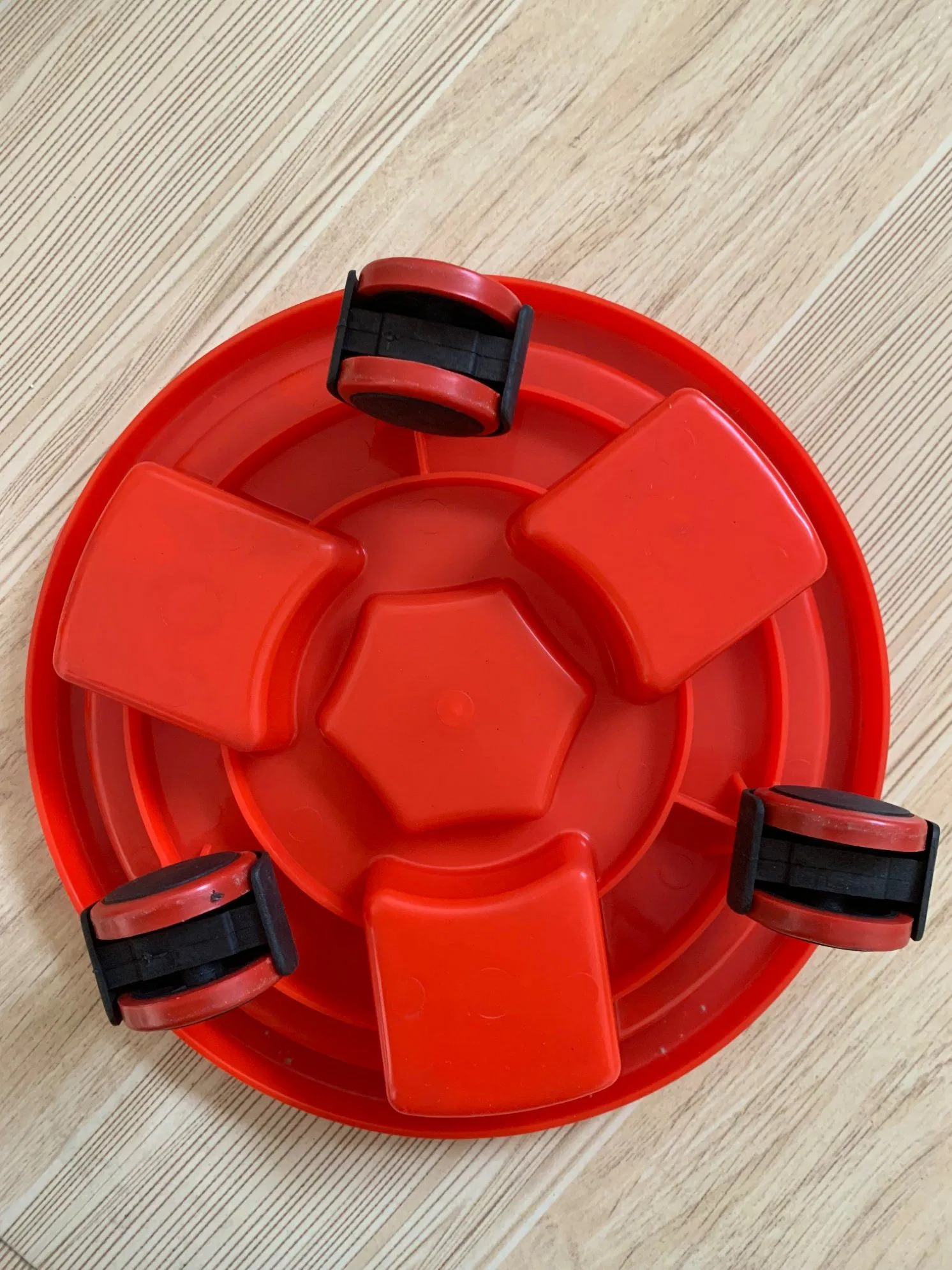 260mm Red Plastic Wheel Factory Direct Moveable Tray/Cart/Pallet