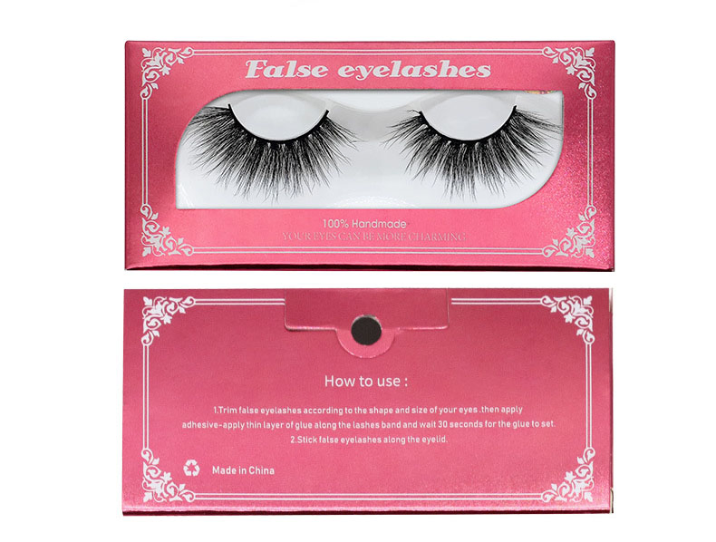 Wholesale Custom False Eyelash Packaging Box Case Private Label Mink Eye Lashes 5D False Natural Eyelashes Mink Eyelash Vendor