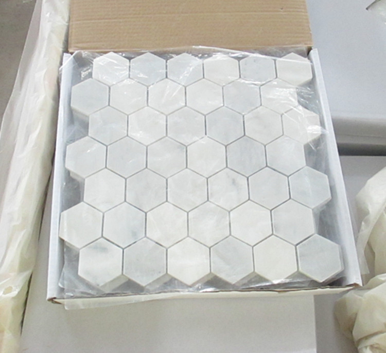 Natural Stone White Marble Mosaic Tile Floor Home Decoration Building Material