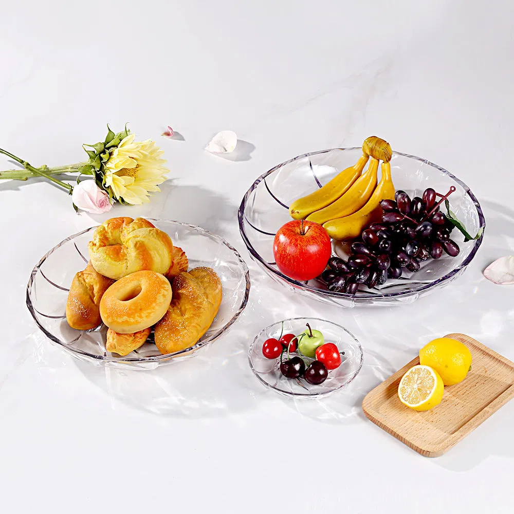 Plastic Fruit Plate - Minimalist Spiral Stackable Tray for Restaurants