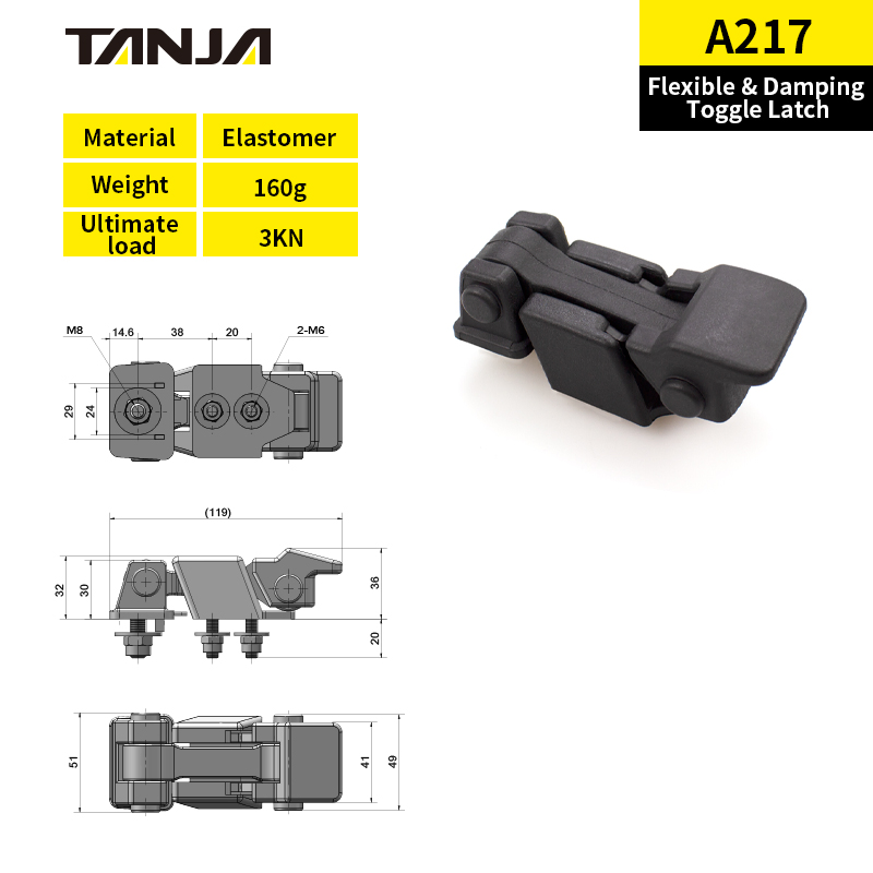 Flexible & Damping Toggle Latch High Quality and Low Price Buckle for Vehicle Engine Hood