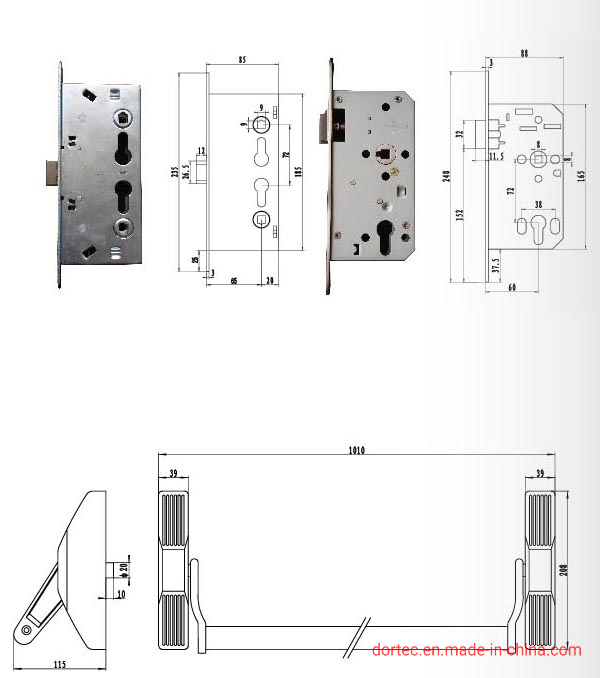 Dortec Fire Door Hardware Panic Push Bar (DT-1700A)