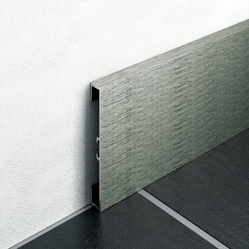 Modern Colorful Aluminum Wall Skirting Board Floor Baseboard Trim Profile