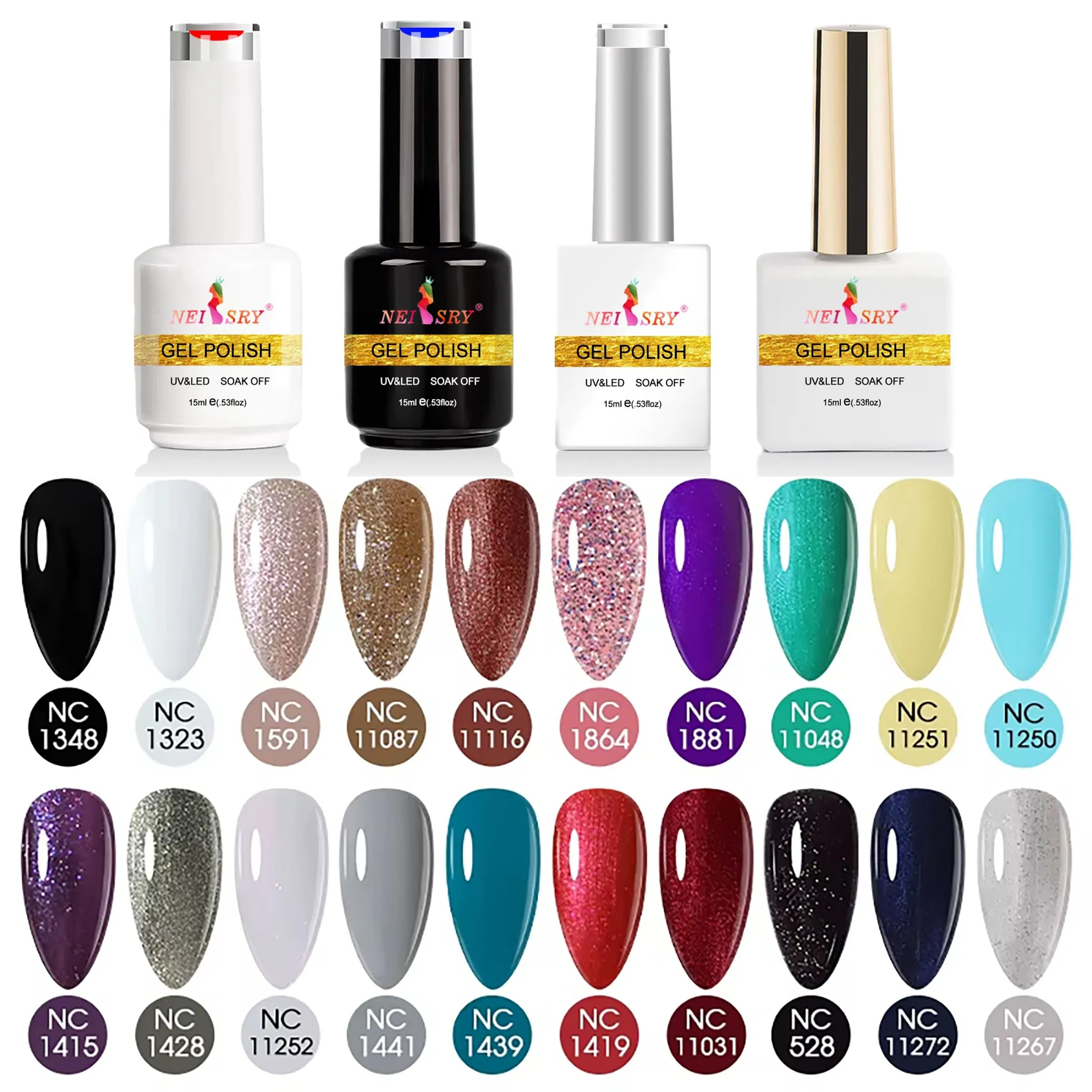 Neissry Solid Nail Gel Gel Nail Polish Hema Free Gel Nail Color Nail Gel for Long-Lasting Shine