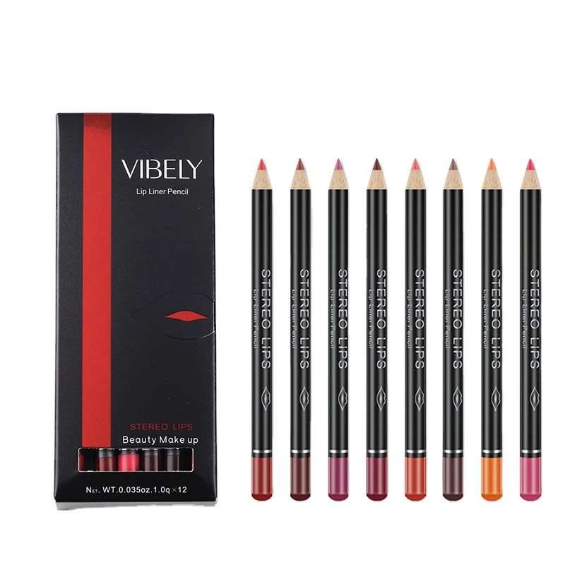 Wholesale Mineral Waterproof Natural Vegan Smooth Matte Creamy Lipliner Set
