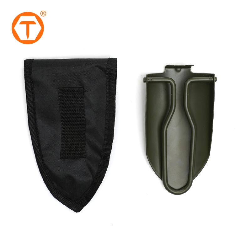 Mini Multi-Tool Foldable Shovel Round Point Stainless Steel Folding Camping Trowel for Gardening Beach Digging