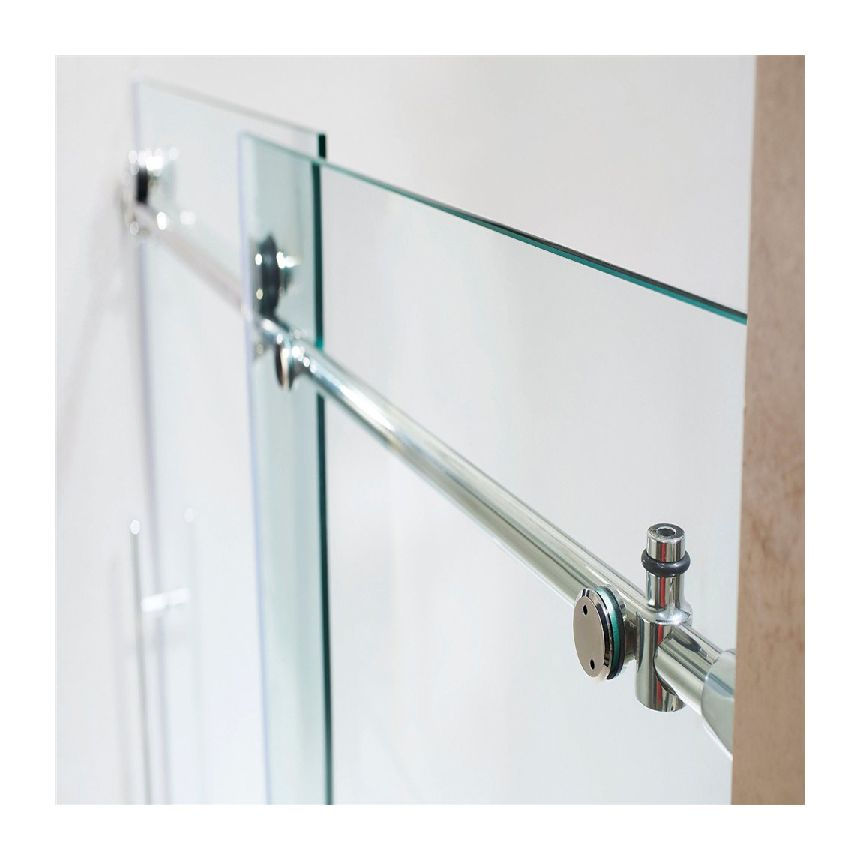 Door 304 Stainless Steel Black Glass Shower Door Sliding Glass Shower