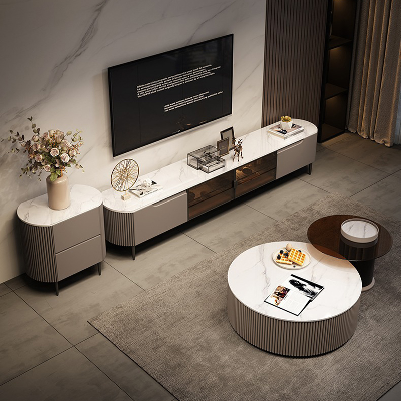 Мебель для гостиной деревянная тумба под ТВ журнальный столик