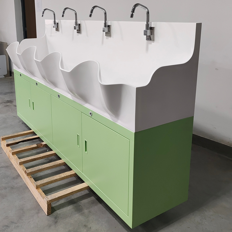 Wave Style DuPont Corian Automatic Faucet Sink