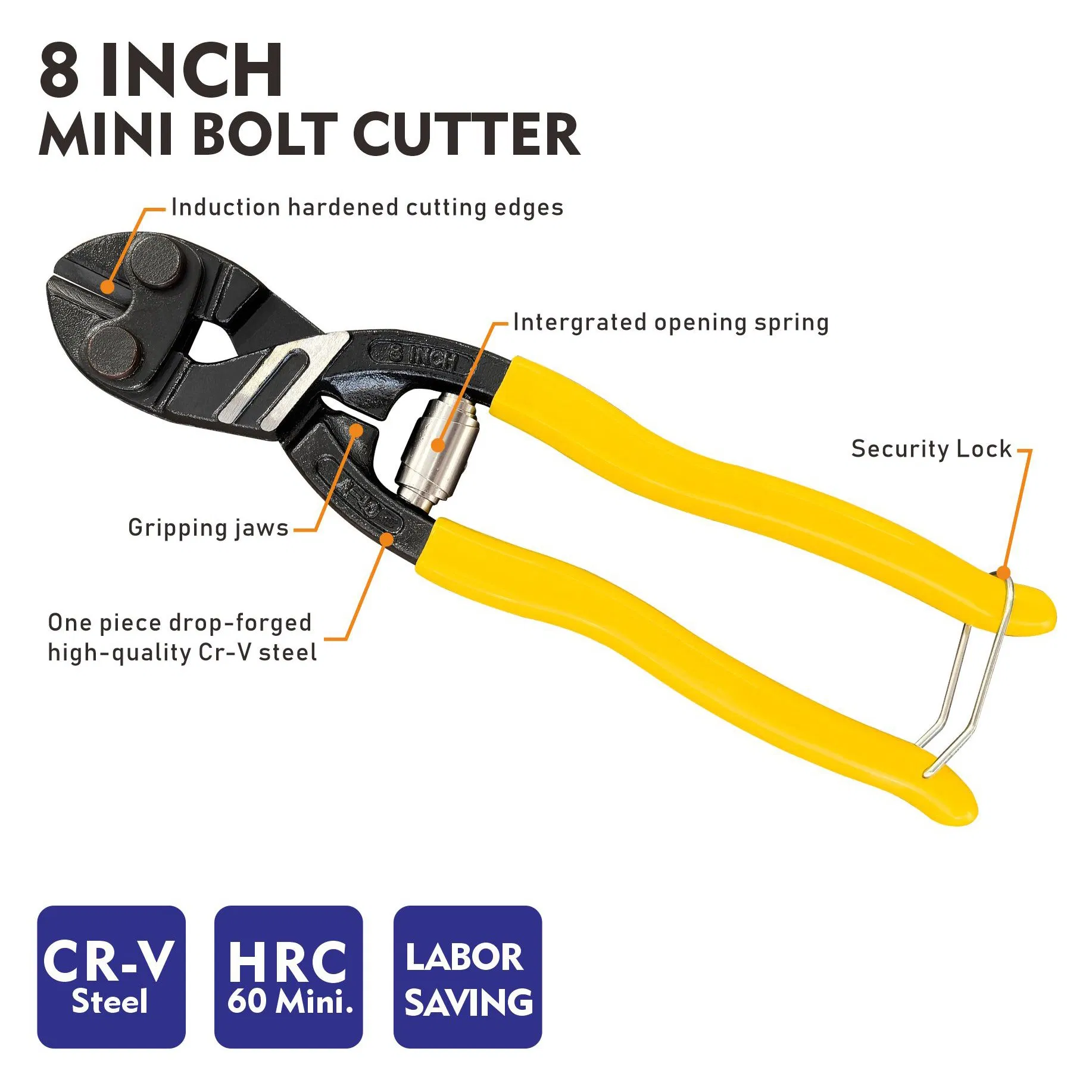 Болторез компактный 8 дюймов, кованый, из хромованадиевой стали