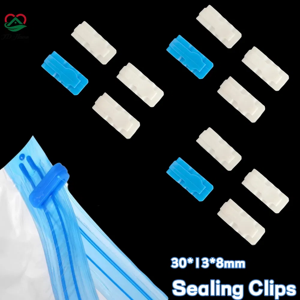 in Stock Blue White Compression Vacuum Bag Stay-on Sealer Clip for Vacuum Storage