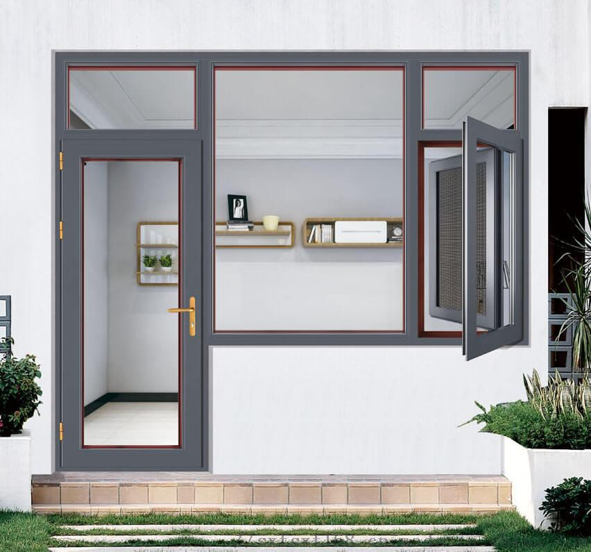 Australia/Us Standard Powder Coated Aluminum Window Glass Casement Windows