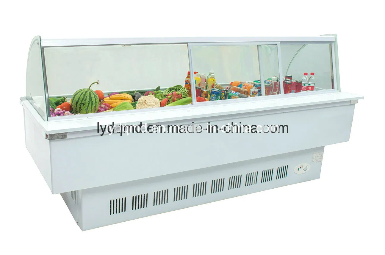Curved Use Frozen Food Display Cabinet Freezer Sqc-6.0bz