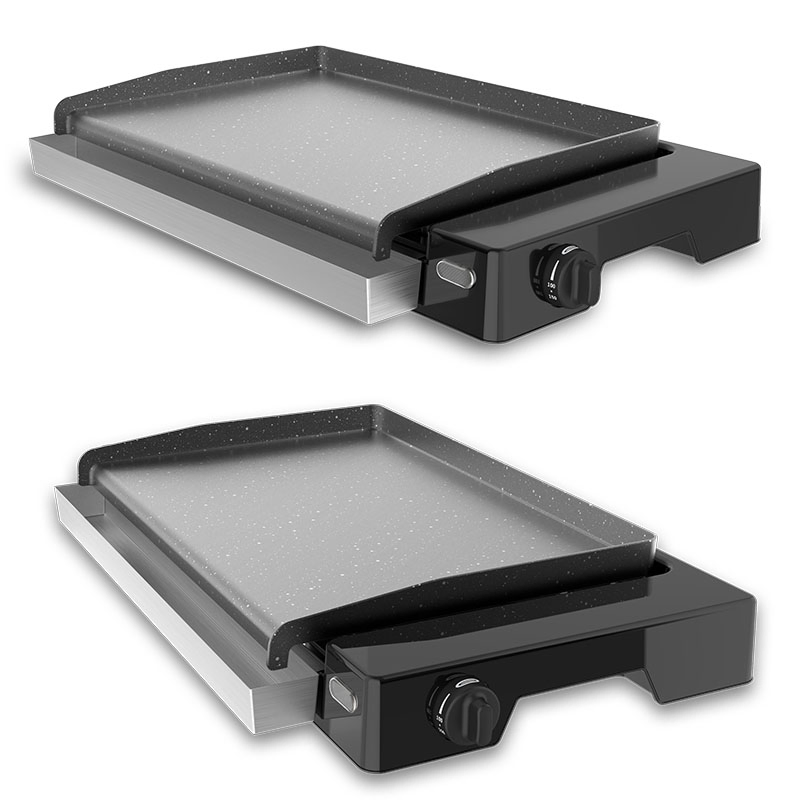 Compact Hot Plate The Electric Frying Pan Oven Baking Tray Fryer Roasting Tourism Barbecue Electric Big Wok with No Oil