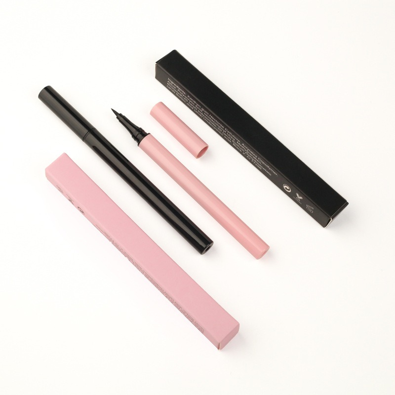 Long-Lasting Smudge-Proof Eye Liner Vegan Waterproof Liquid Eyeliner in Matte Black and Pink
