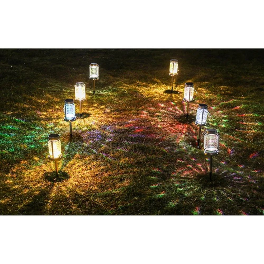 Outdoor Courtyard Inserted Hanging Fairy Light Jar Lid Light Ci20651