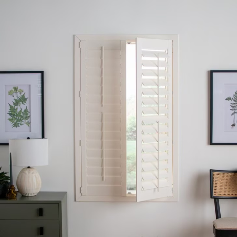 Best Price Custom Horizontal White Motorized Wood Plantation Shutters Interior Shutter Blinds