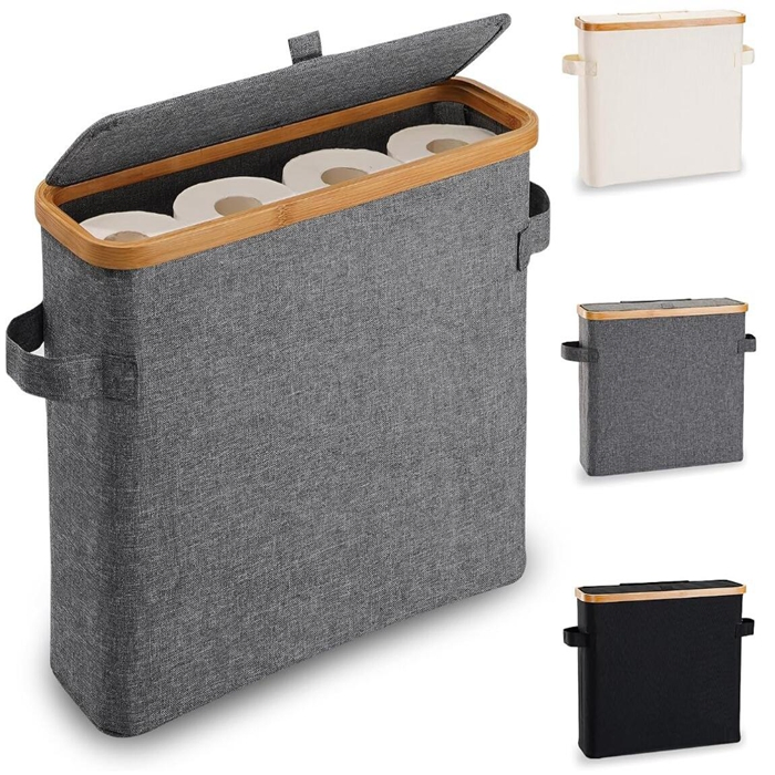 Toilet Paper Storage Box Bathroom Tissue Storage Bin with Handle