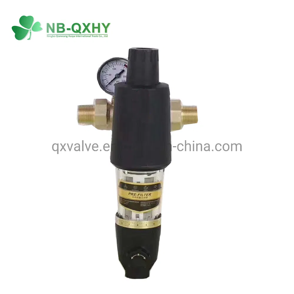 Plumbing Drinking Water Filter Purifier Water Prefilter with Pressure Gauge