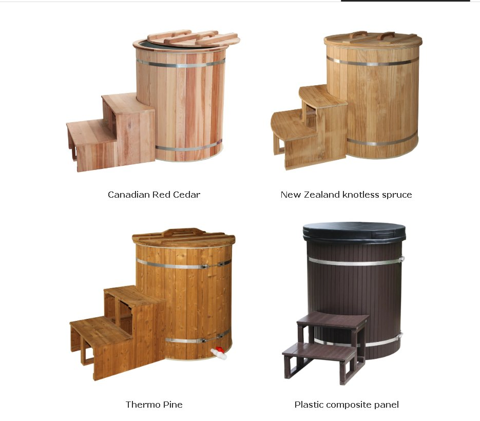 Премиум чиллер для ледяной ванны WSC с карбонизированной сосной