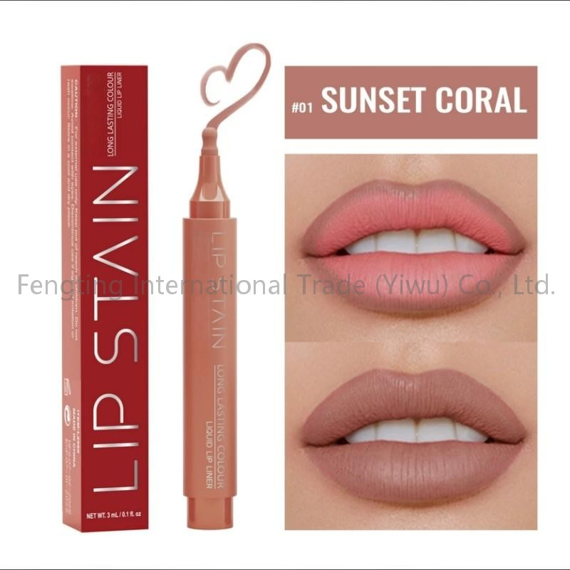 6 Color New Product OEM Customize Color Water Based Formula Last Waterproof Lifting Complexion Three-Color Lasting Lip Liner