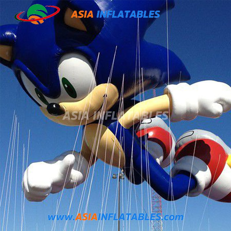 Giant Parade Helium Balloon Display Fly Inflatable Sonic Balloon for Advertising Rally